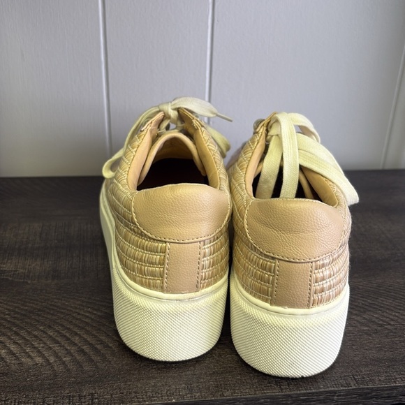 Alex Marie Beige Woven Sneakers with Pearl Accents - Picture 3 of 6